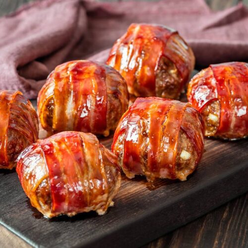 bacon wrapped meatballs