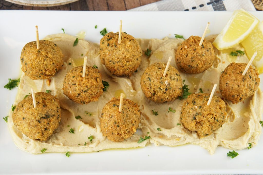 Falafel and hummus
