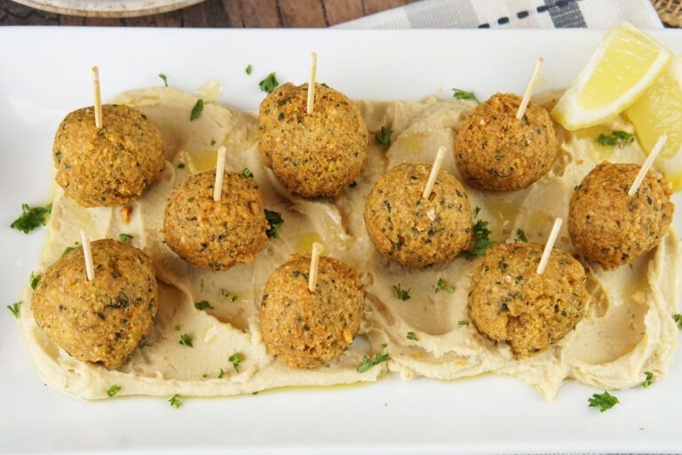 Falafel and hummus