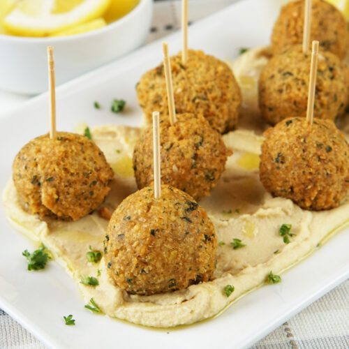 Falafel and hummus