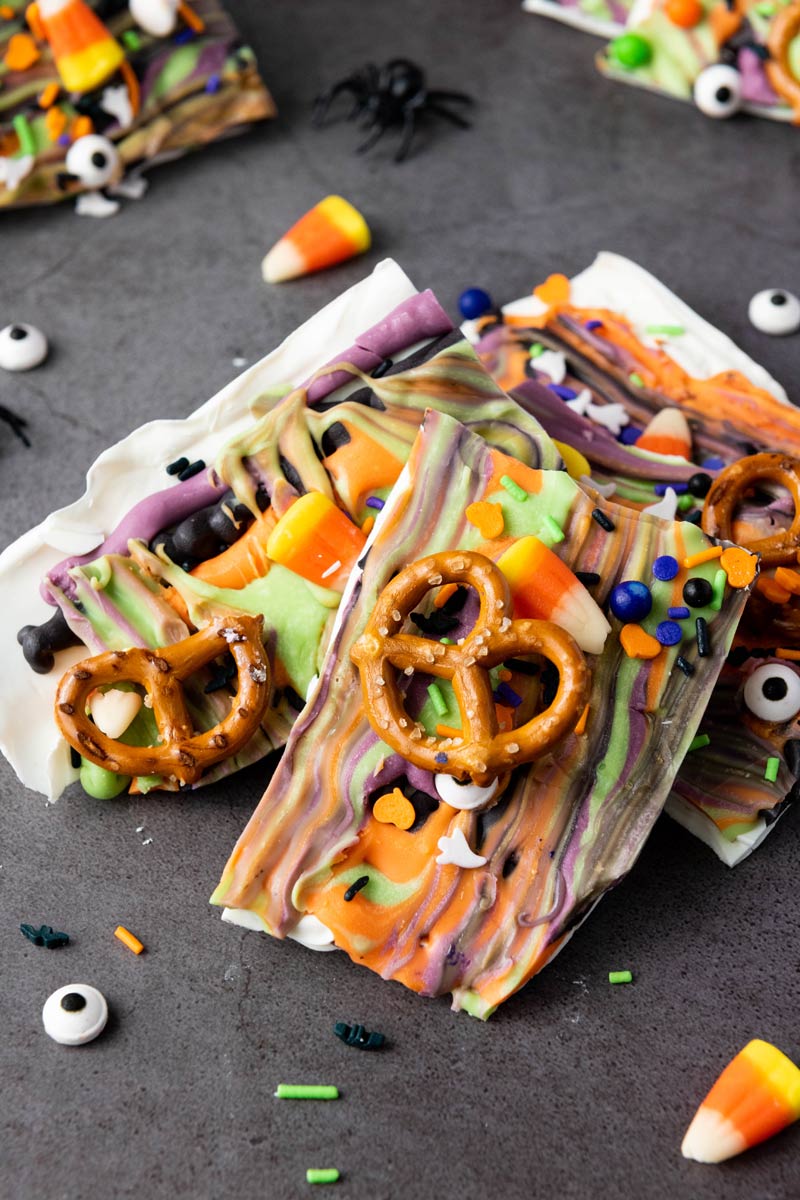 Halloween candy bark