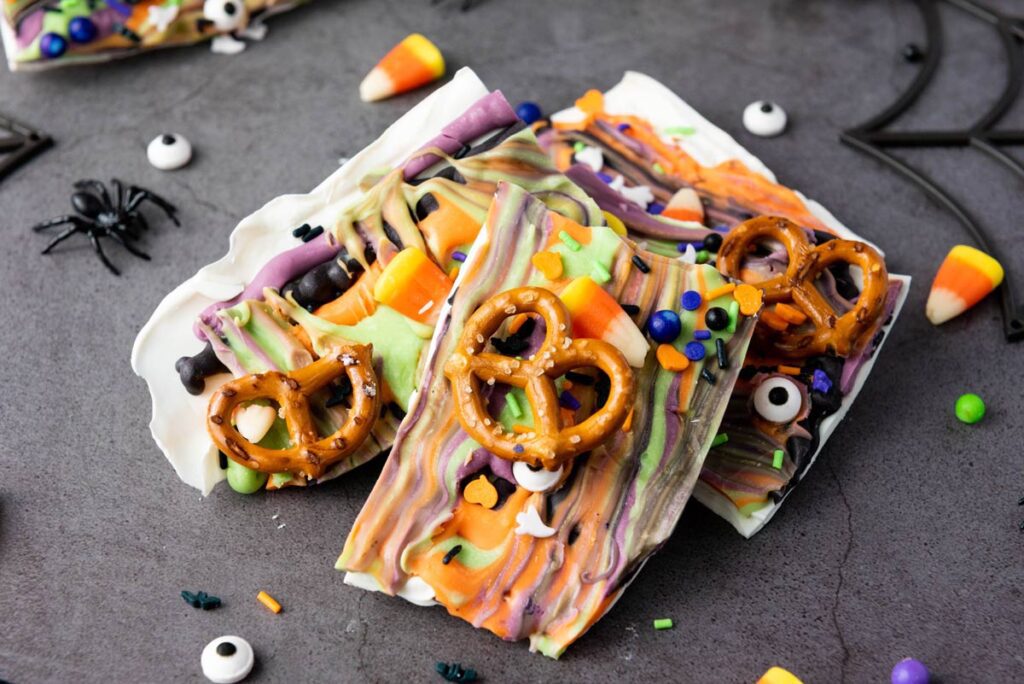 Halloween candy bark
