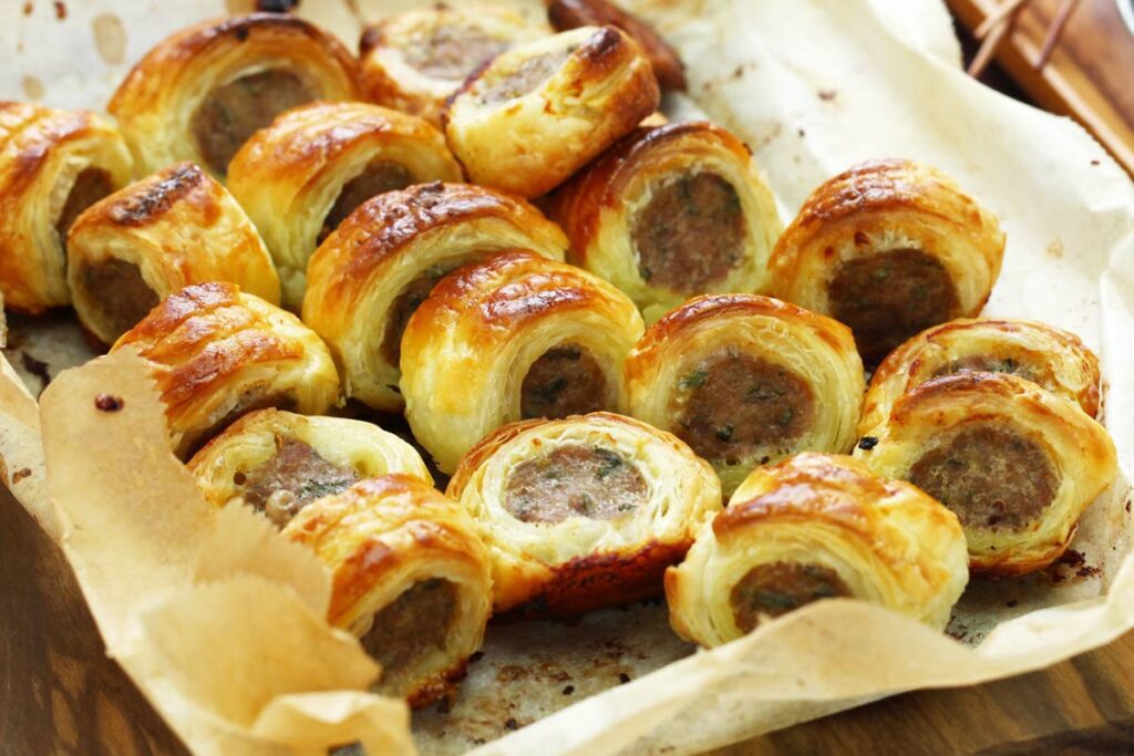 puff pastry sausage rolls