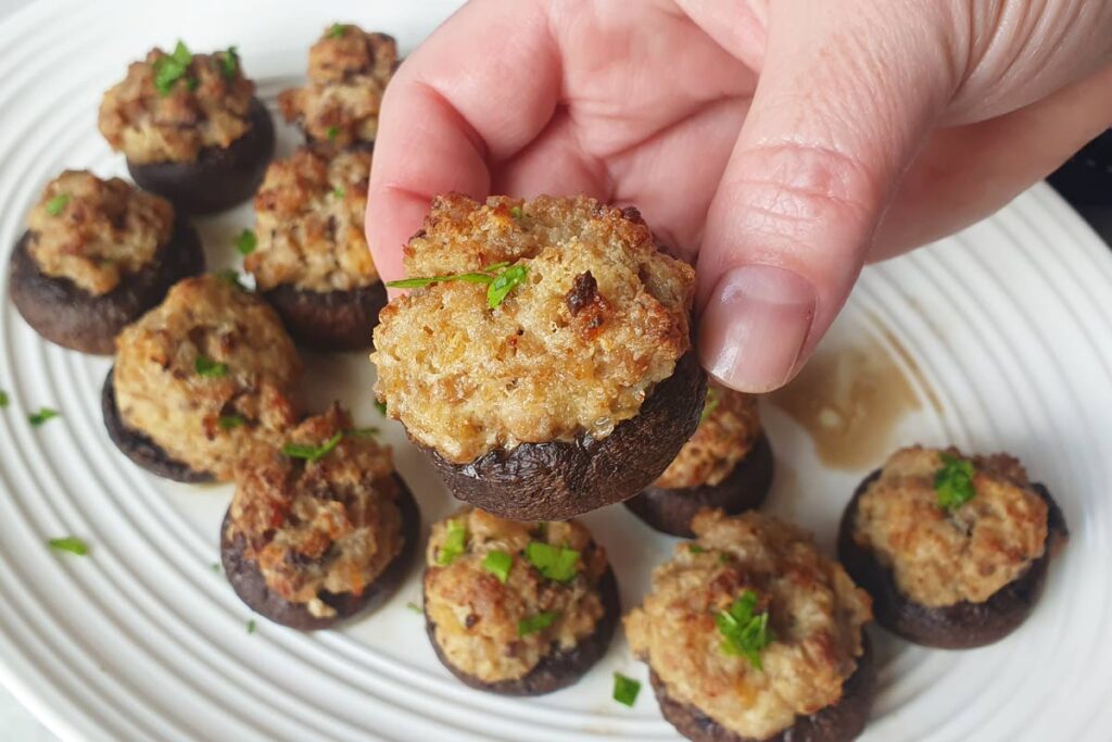 sausage stuffed mushrooms