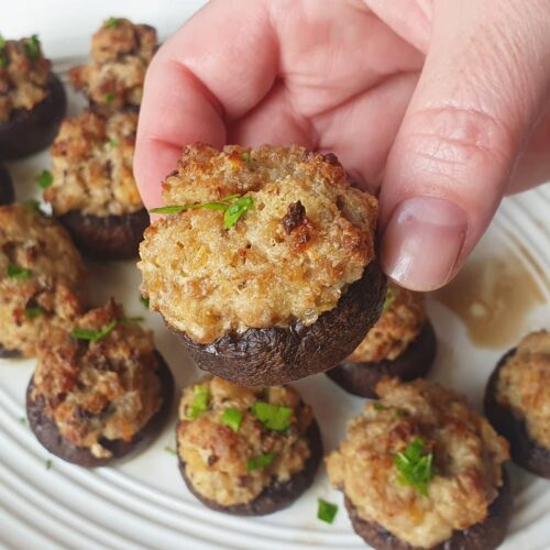 sausage stuffed mushrooms
