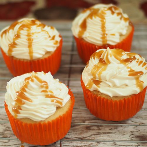 Caramel apple cupcakes