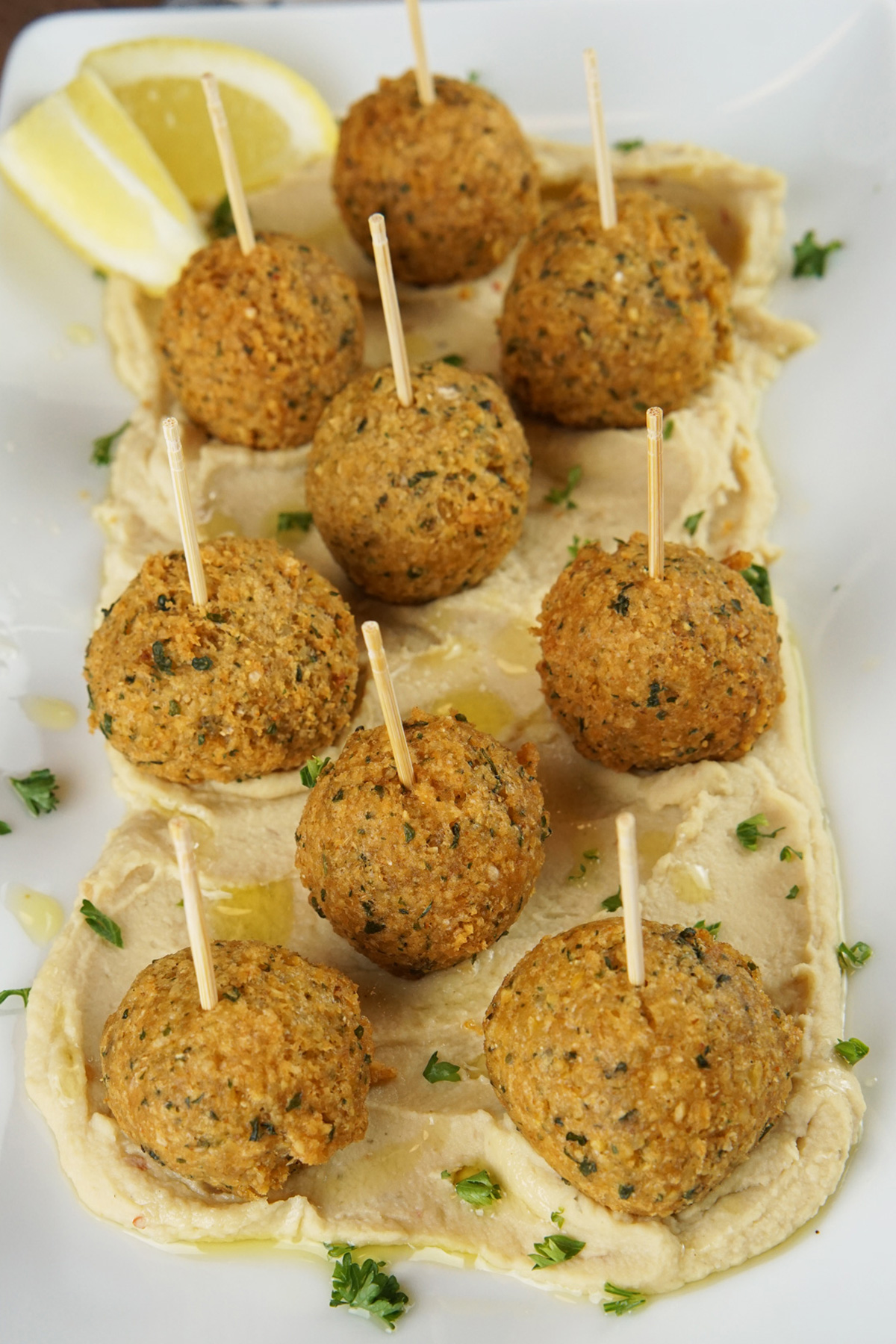Falafel and hummus