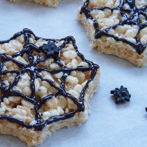 Spider web rice krispies treats