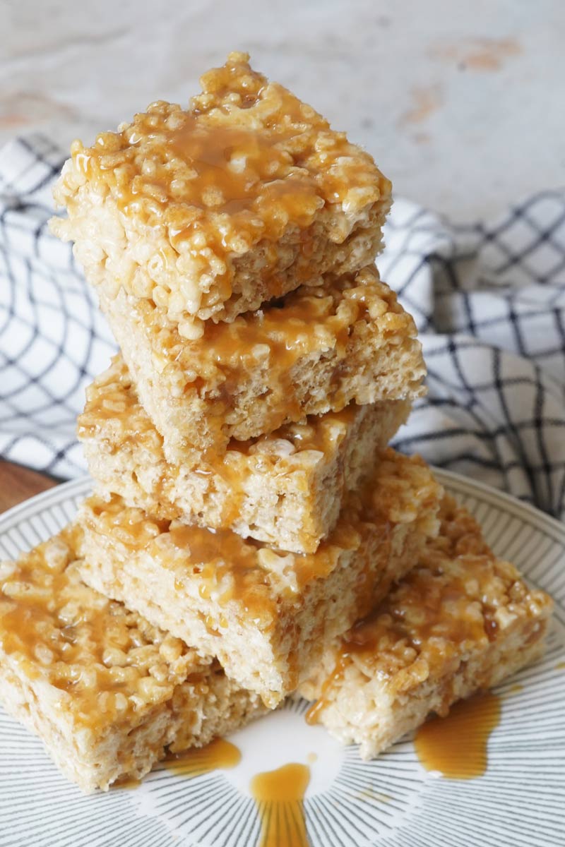 salted caramel rice krispies treats