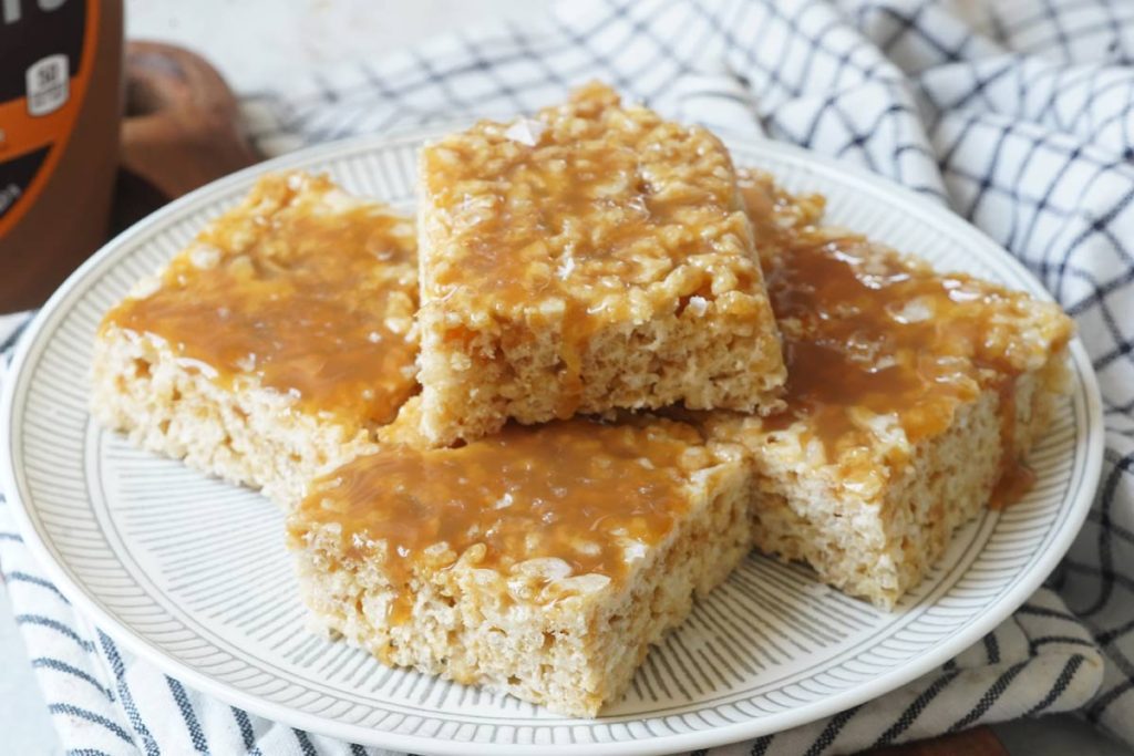 salted caramel rice krispies treats