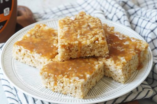 salted caramel rice krispies treats