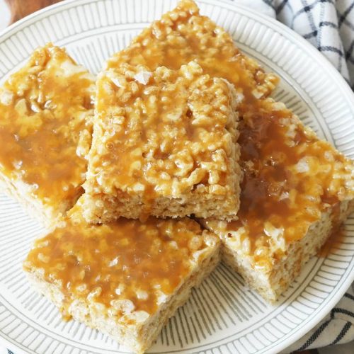 salted caramel rice krispies treats