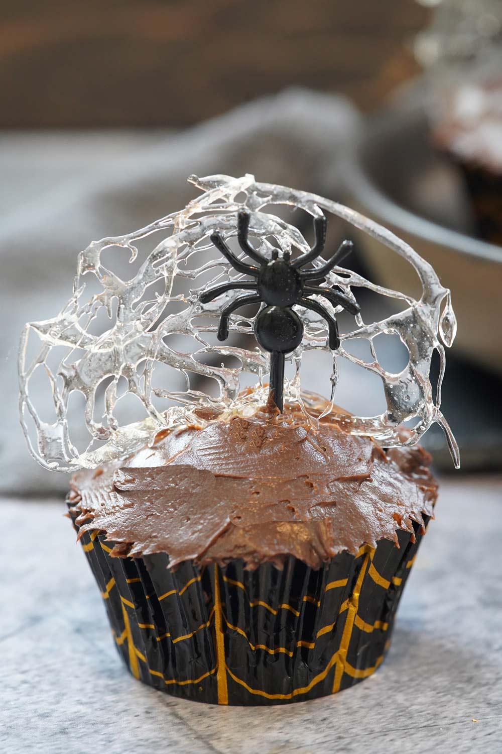 spider web cupcakes