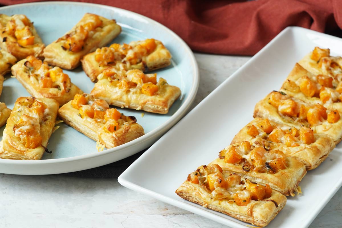 Pumpkin and Rosemary Puff Pastry Bites