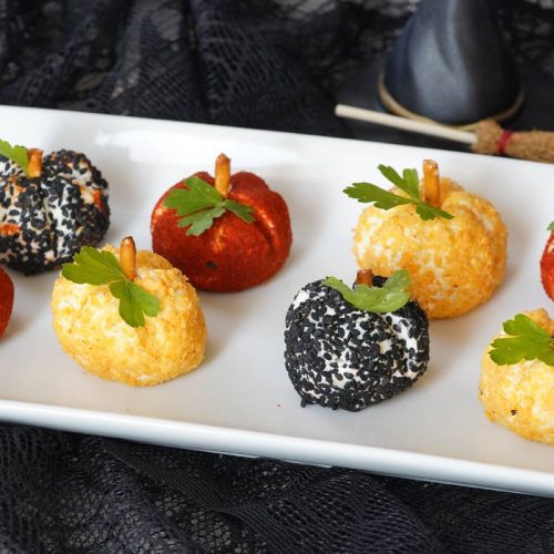 Mini pumpkin cheese balls