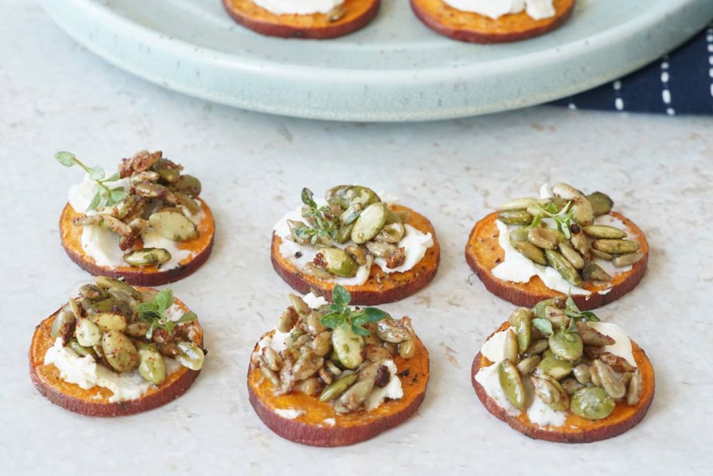Sweet Potato with Mascarpone and seeds