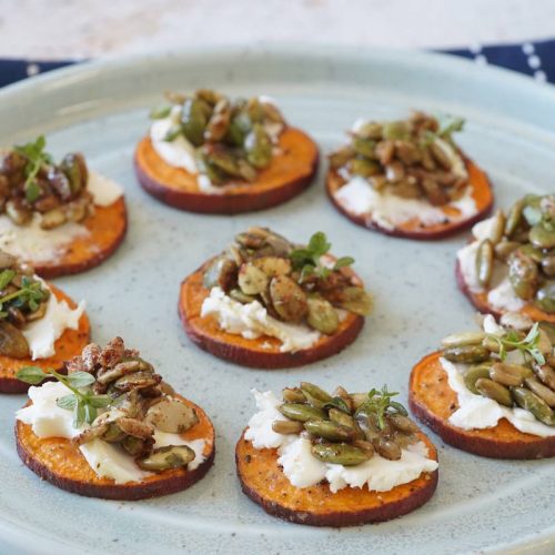 Sweet Potato with Mascarpone and seeds