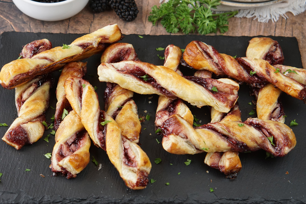 Blackberry Goat Cheese Twists