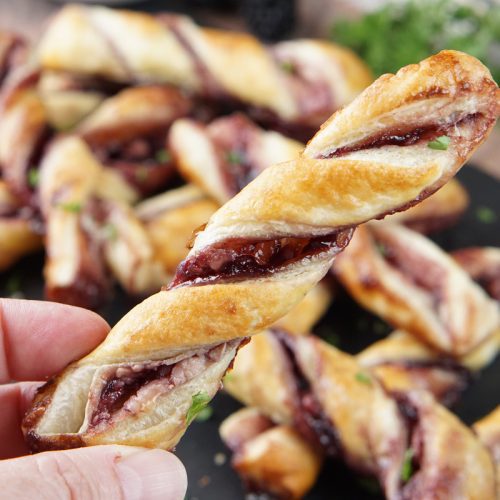 Blackberry goat cheese twists