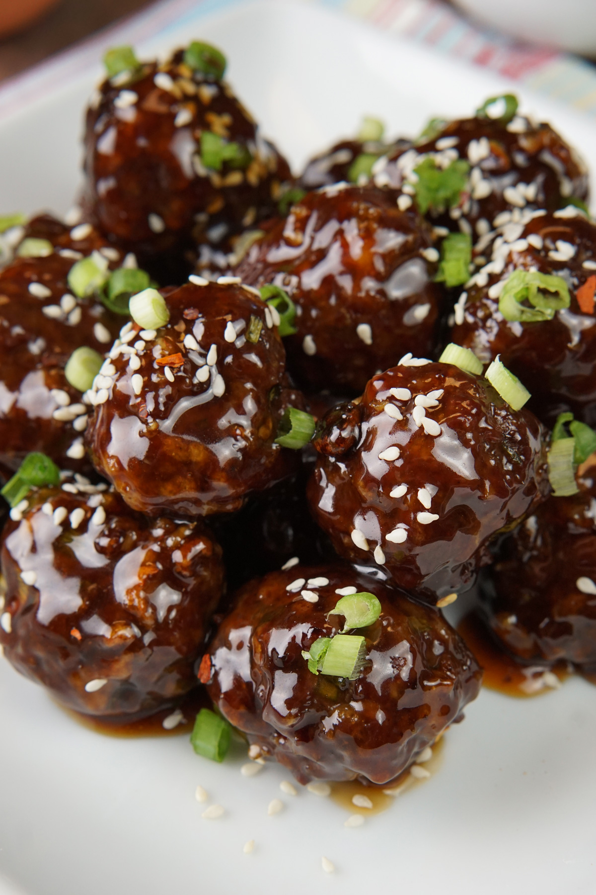 Honey garlic meatballs