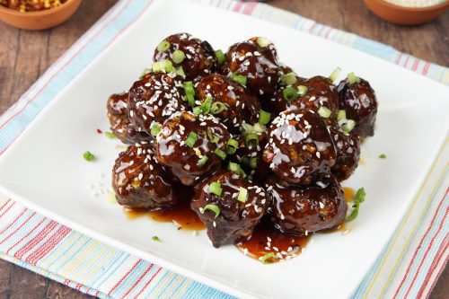 Honey garlic meatballs