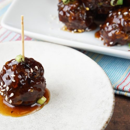 Honey garlic meatballs