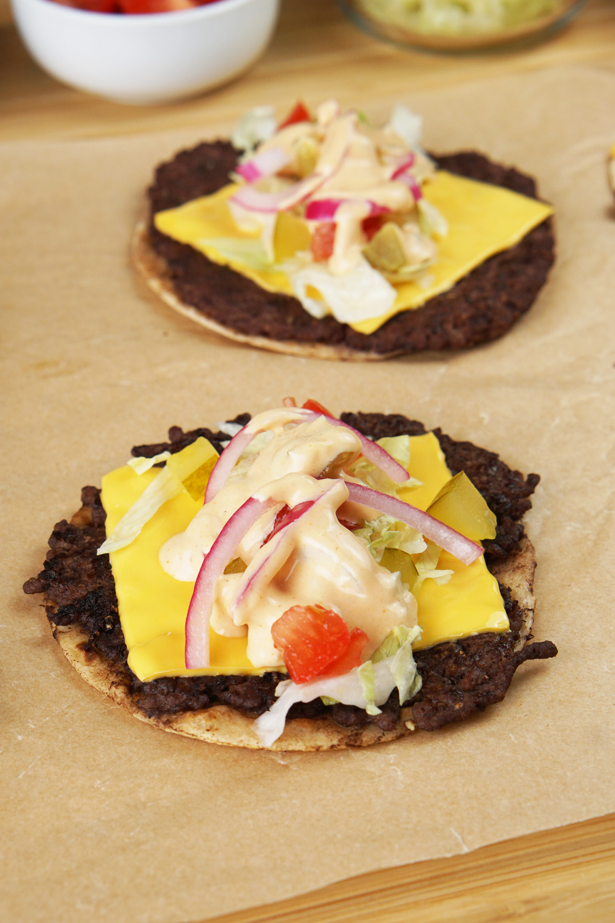 smash burger tacos