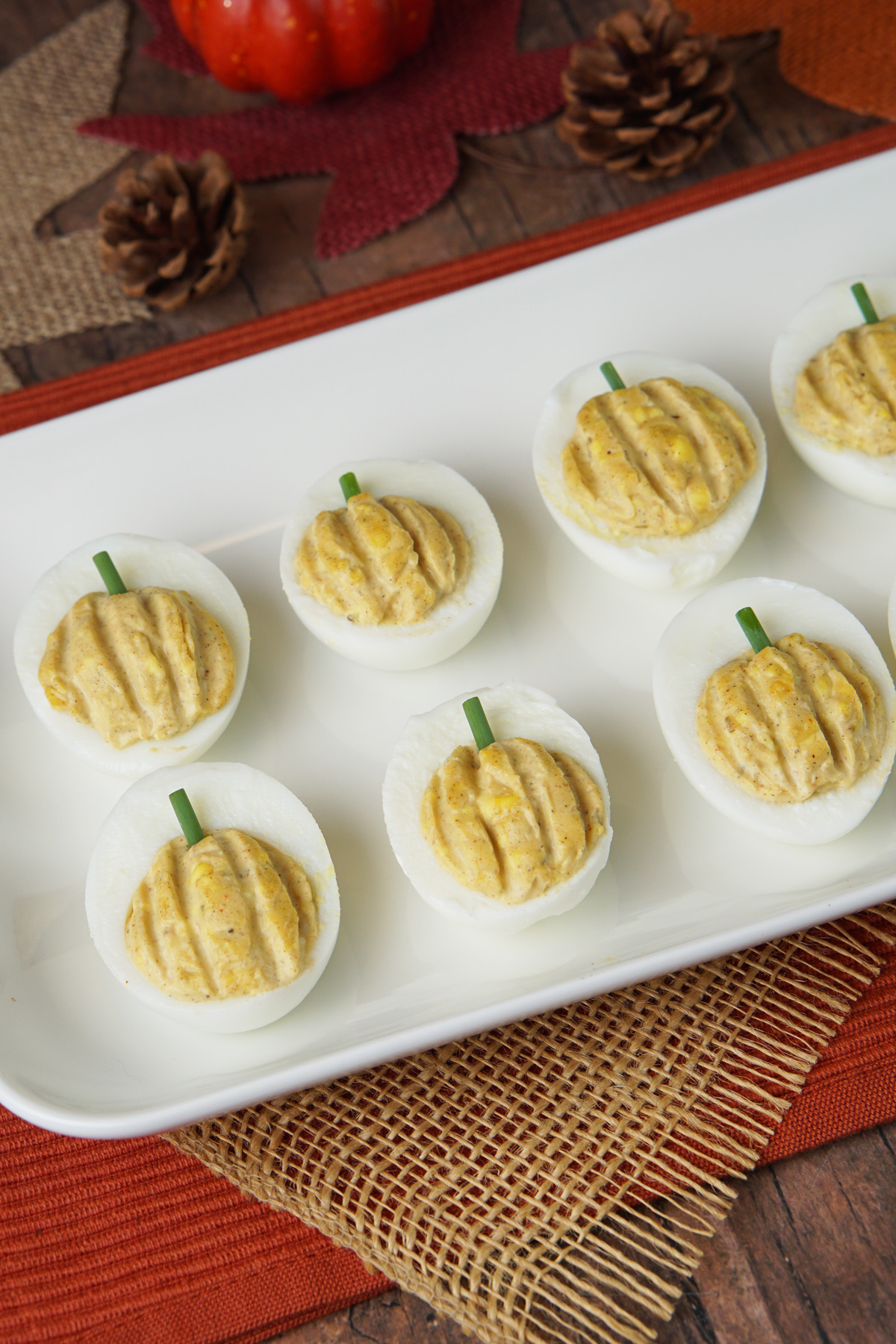 Thanksgiving deviled eggs