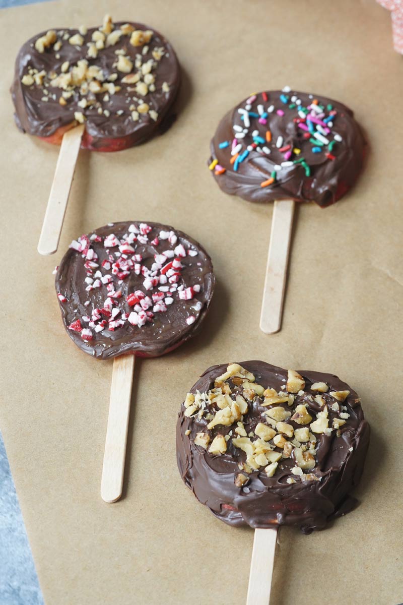 chocolate covered apple slices