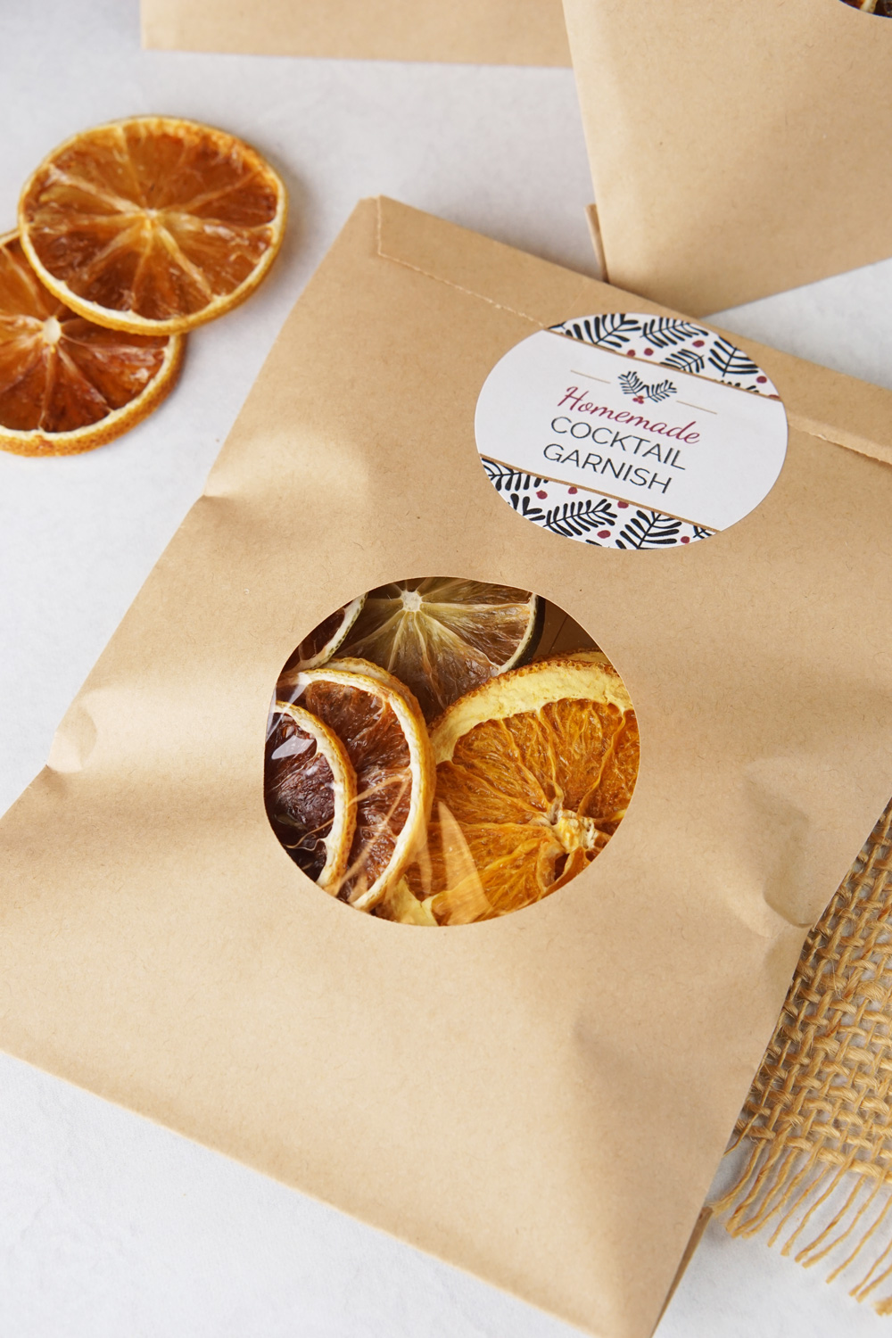 Dried citrus garnish