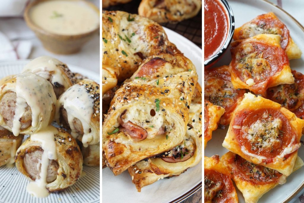 bear brats, ham and cheese, and pizza