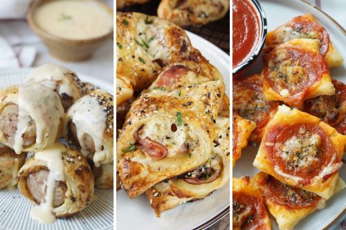 bear brats, ham and cheese, and pizza