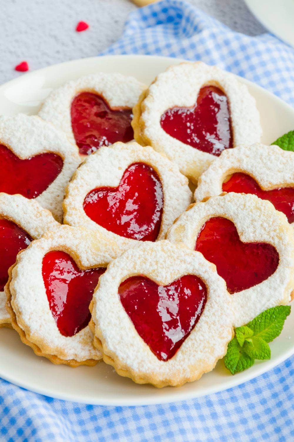 Raspberry linzer cookies