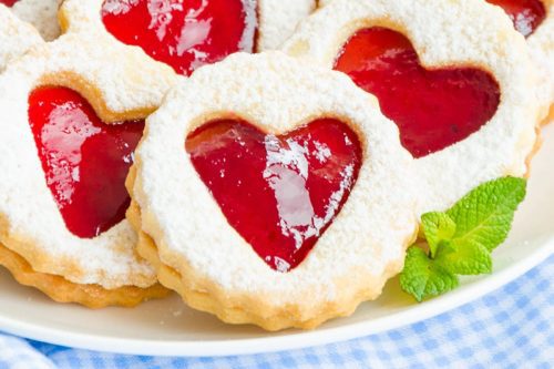 Raspberry linzer cookies