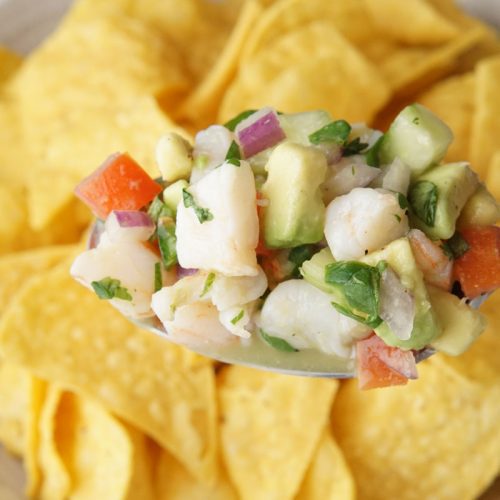 Avocado shrimp salsa