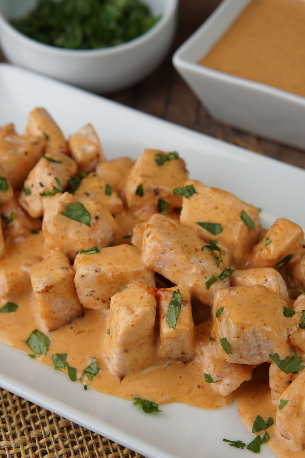 Bang bang salmon bites