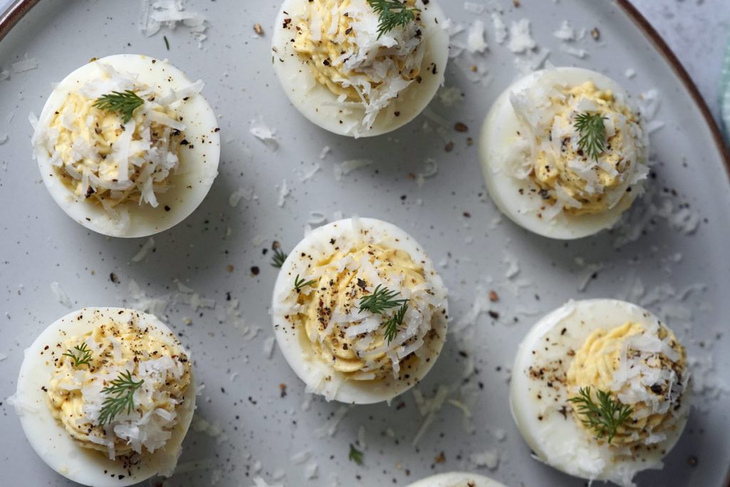 Cacio e Pepe Deviled Eggs