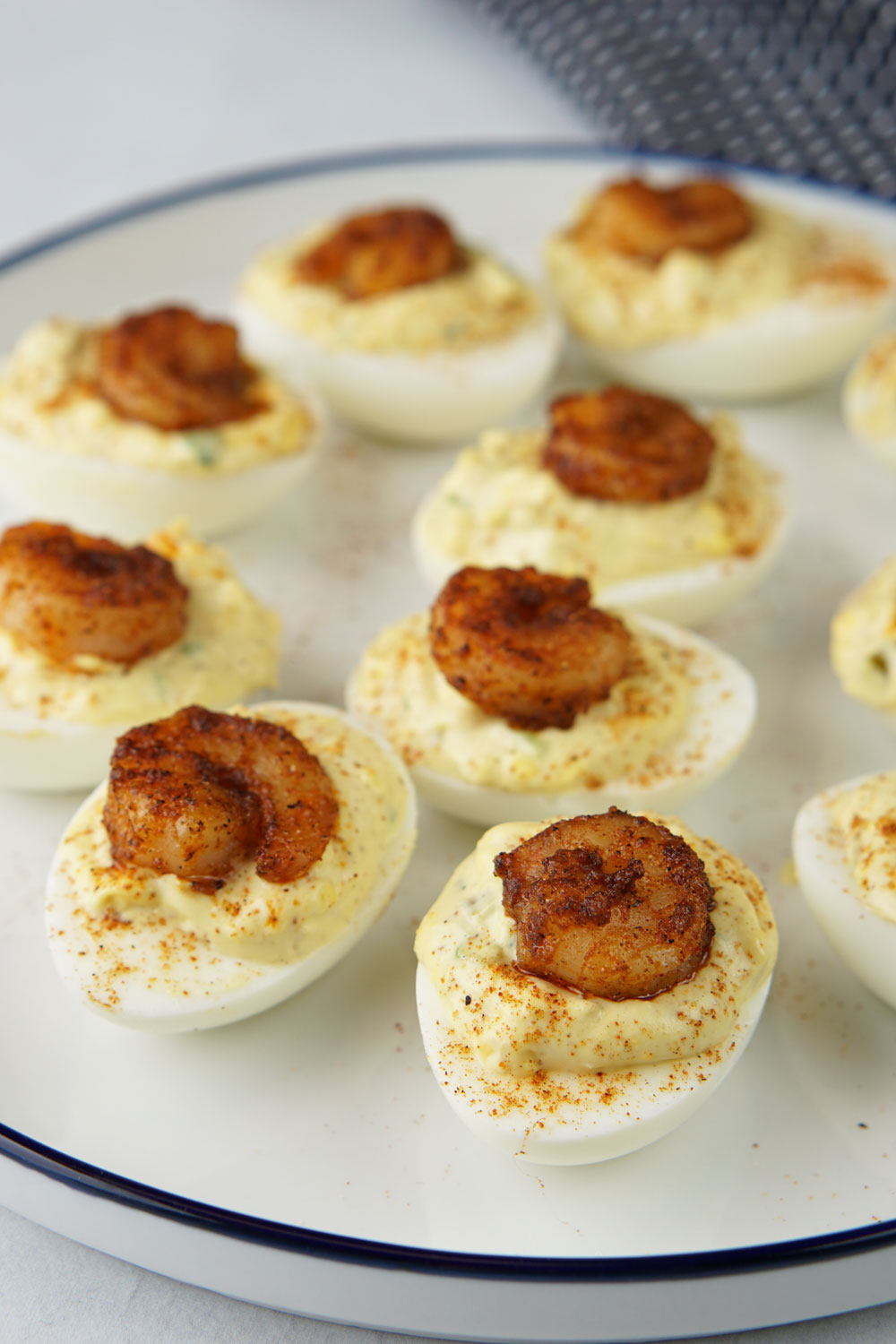Cajun shrimp deviled eggs