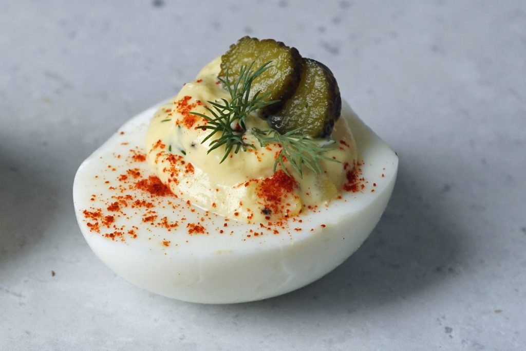 Dill Pickle Deviled Eggs