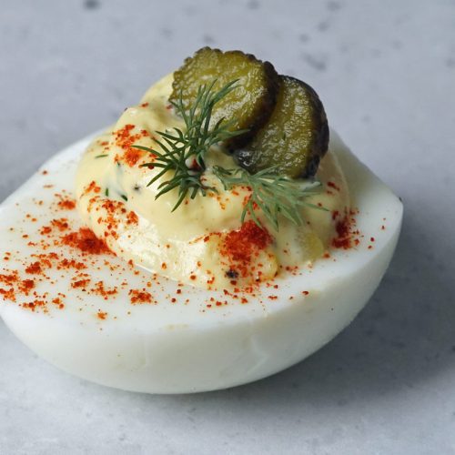 Dill Pickle Deviled Eggs