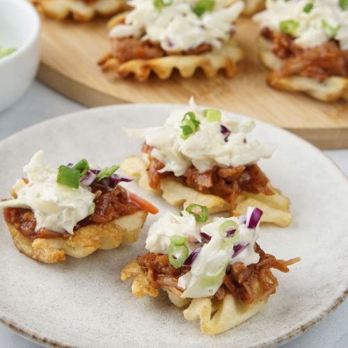 Pulled pork waffle fries