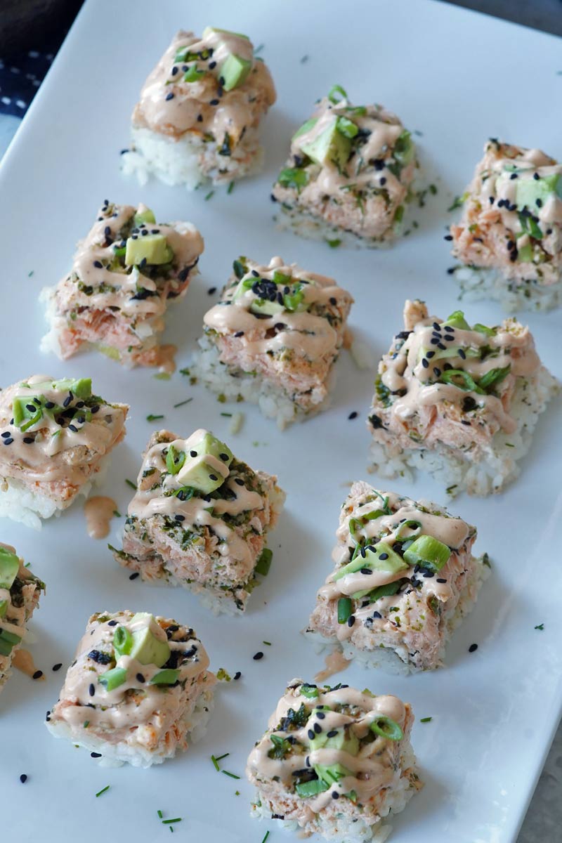 Salmon Sushi Bites