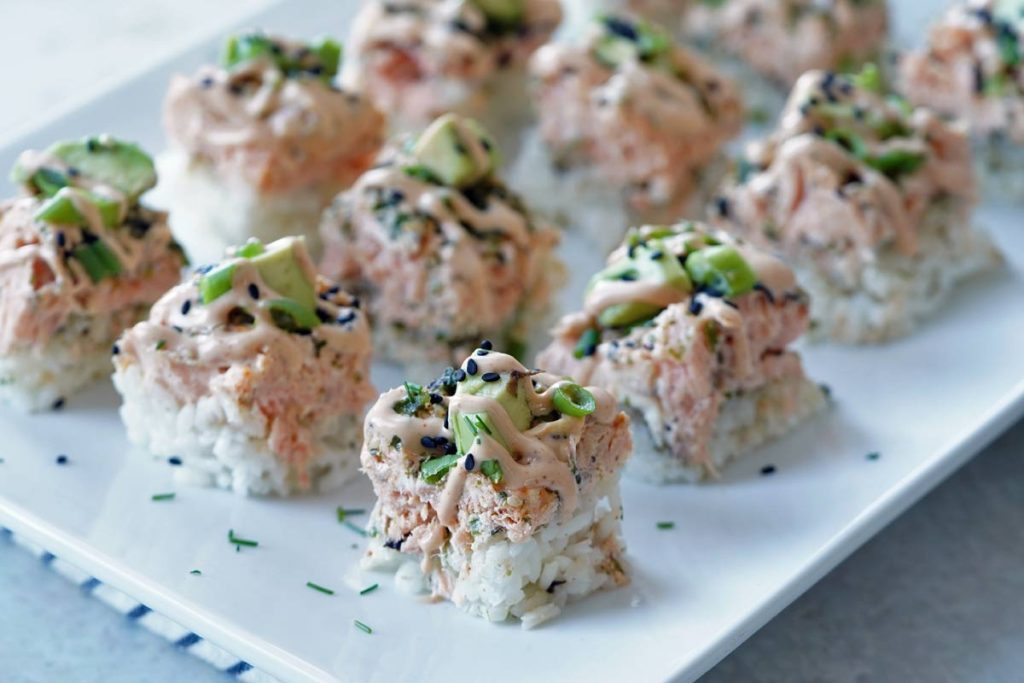 Salmon Sushi Bites
