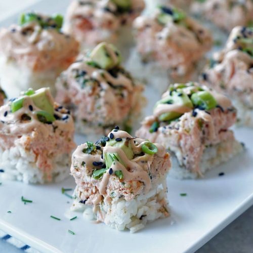 Salmon Sushi Bites