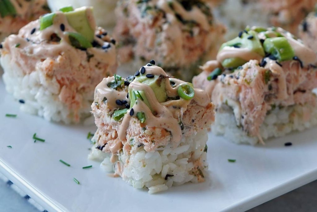 Salmon Sushi Bites