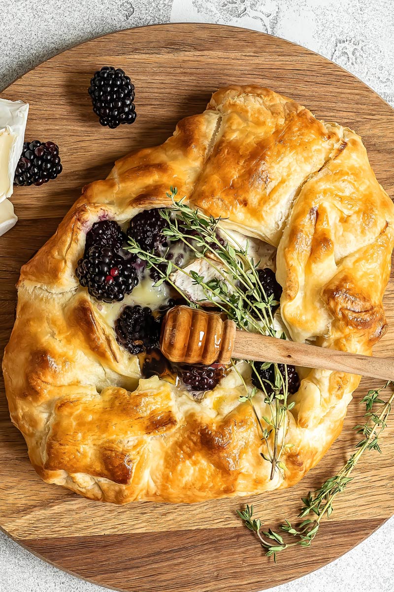 baked brie and blackberry galette