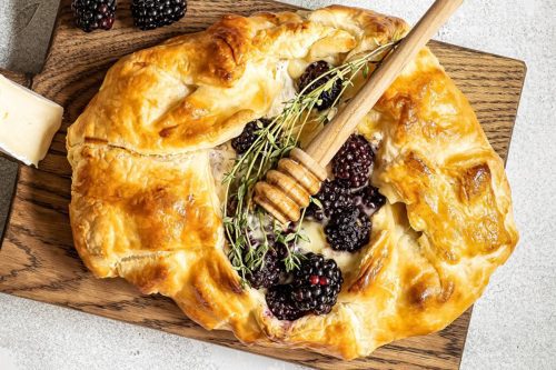baked brie and blackberry galette