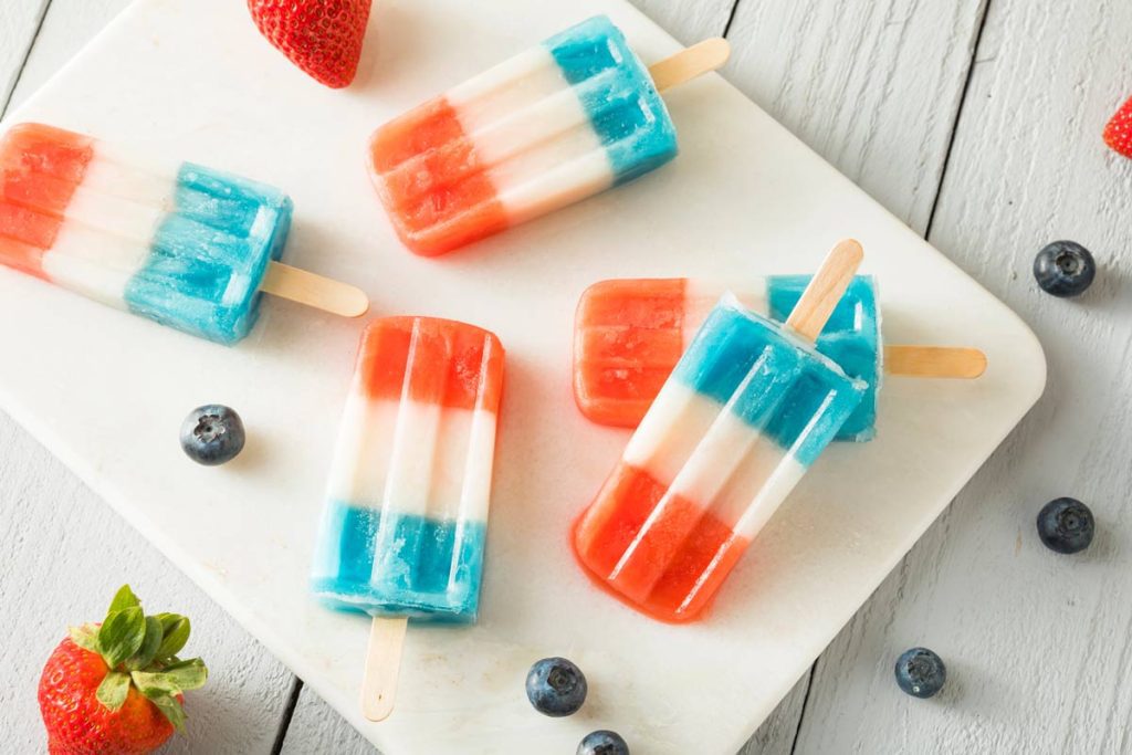 red white and blue popsicles
