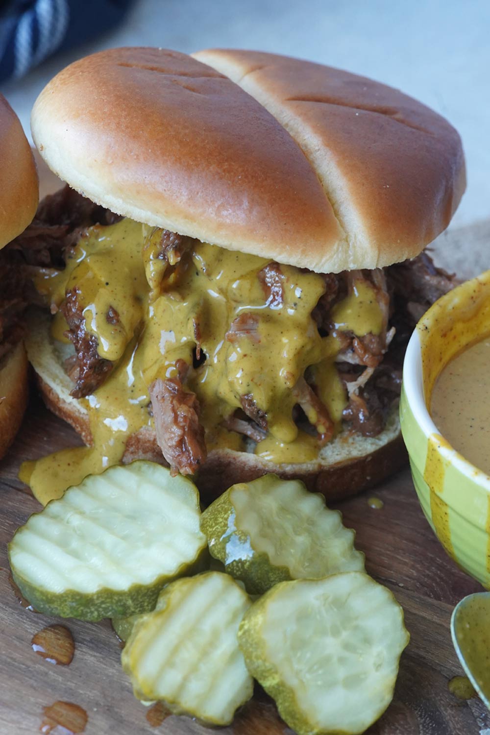 carolina gold pulled pork sandwiches