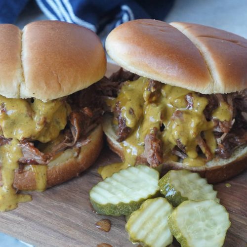 Carolina Gold Pulled Pork Sandwiches